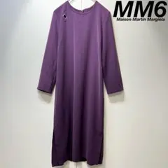 希少 美品 MM6 ハトメ サイドスリット デザイン 七分袖 ワンピース 40のサムネイル