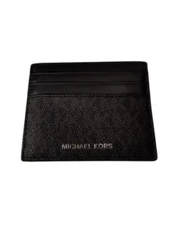 MICHAEL KORSマイケルコース カードケース パスケース ブラックレザー