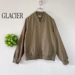 GLACIER 【M】ジップアップジャンパー MA1 カーキ系　カジュアル