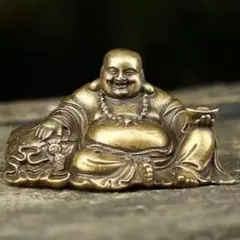 腹弥勒如来仏像　布袋様　仏様　大仏様　お守り　厄除け　福　ミニチュア　新品のサムネイル