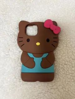 キティちゃん iPhone15ケース 日焼けキティちゃん