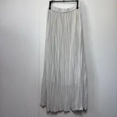 LOWRYS FARM ホワイト プリーツスカート 裏地付き