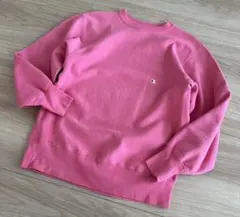 アメリカ製 90s CHAMPION 目付き リバース ピンク 古着 ビンテージ