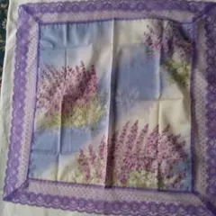 婦人大判 レース付きハンカチ