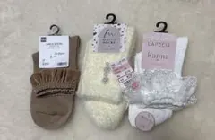 【新品】GU・MUMU・LAPOCIA ソックス 3足セット. (E)