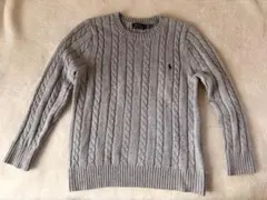 Polo Ralph Lauren グレー ケーブルニット L