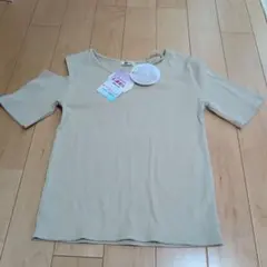 rafraf しまむら コラボ Tシャツ 半袖 ベージュ M
