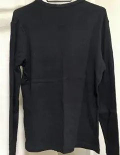 ユニクロ　ロングスリーブリブカットソー　ブラック　XL