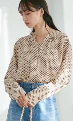 VIS☆フロントタック長袖ブラウス