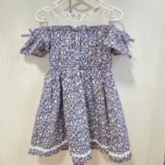 エニィファム オンオフ ショルダー ガーリー ワンピース 110