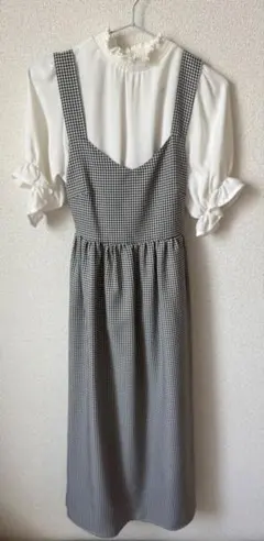 AS NOW AS plusチェック柄 ワンピース