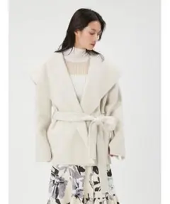 フレイ アイディー ショールカラーショートリバーコート