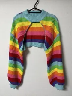 と*ち様 shein カラフルニット　L