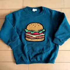 ハンバーガー刺繍トレーナー サイズ100