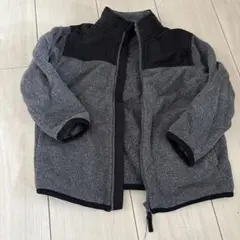 グレー フリース ジップアップジャケット