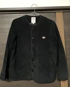 【新品未使用】DANTON フリース ノーカラージャケット ブラック 34