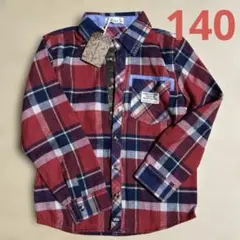 新品タグ付き　karamell　kaka　140 チェックシャツ