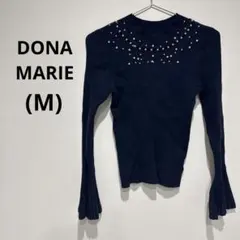 美品✨DONA MARIE（ドナマリー）ネイビー ニット (M)のサムネイル