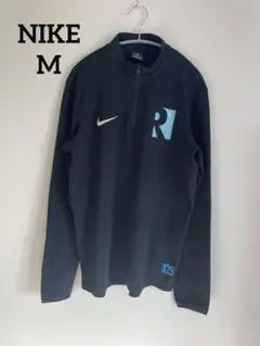 ナイキ メンズ 長袖Tシャツ ハーフジップ ドライフィット 黒 M