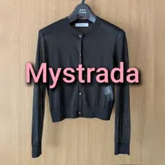 Mystrada シアー ラメ カーディガン ブラックのサムネイル