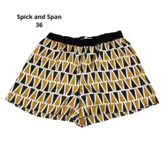 スピック&スパン　ショートパンツ　幾何学模様　総柄　日本製　フレームワークス