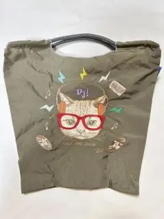 ★未使用品★Ball &Chain猫の刺繍DJスタイルエコバッグMサイズ