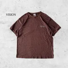 VISION STREET WEAR ボーダー　刺繍　Tシャツ　y2k M