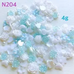 ネイルパーツ 薔薇 バラ ミックス ブルー系 ホワイト ハート 韓国 y2k 花