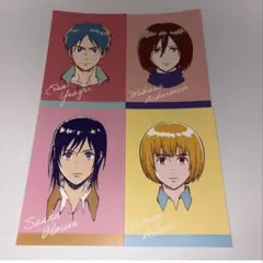 進撃の巨人 ポストカード エレン ミカサ アルミン サシャ WITSTUDIO