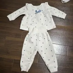 Petit main ベビーパジャマ ハート柄　80cm