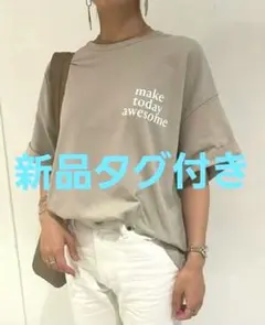 新品 Mila Owen ロゴTシャツ ベージュのサムネイル