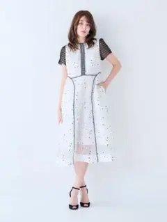 新品タグ付き Chesty 今季 26SS ジャガードレースワンピース 0のサムネイル
