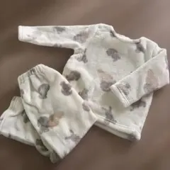 うさぎ柄　フリースパジャマ 100cm