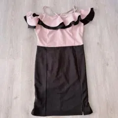 Tika オフショルダー バイカラー ドレス Lサイズのサムネイル