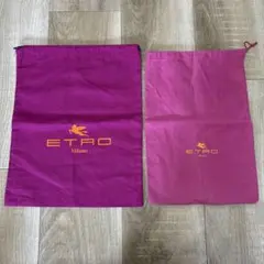 ETRO 保存袋 収納袋 巾着 シューズ袋 2点セットのサムネイル