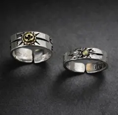 シルバーリング 太陽 メキシカン 指輪 インディアン（細め）