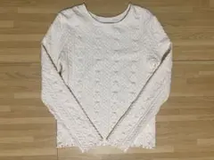 【美品】Ray BEAMS ケーブルクルーネック Tシャツ　日本製のサムネイル
