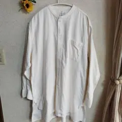 TODAYFUL ロングシャツ バンドカラー ホワイト サイズフリー - メルカリ