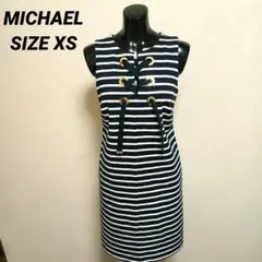 MICHAEL KORS マイケルコース ボーダー ノースリーブワンピース XS