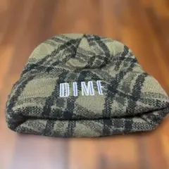 DIME チェック柄 ニット帽