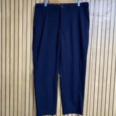 ネイビー スラックス ストレート裾 GU ジーユー