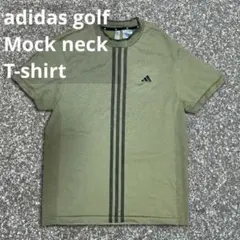 【美品】adidas アディダス モックネック ニット Tシャツ L カーキのサムネイル