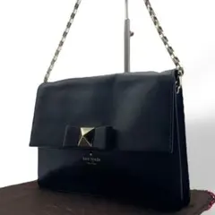 美品 ケイトスペード 2way ショルダーバッグ クラッチ チェーン 肩掛け 黒