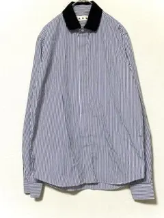 MARNI マルニ　メンズ　ニット襟 ストライプシャツ MARNI マルニ メンズ ニット襟 ストライプシャツ - メルカリ