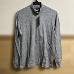 UNIQLO ソフトタッチハイネックTシャツ M グレー長袖