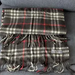 極美品　未使用Burberrys 100%カシミヤ マフラー チェック柄のサムネイル