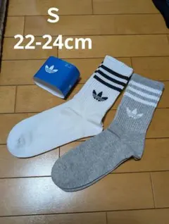 adidas★クルーソックス★S★22-24cm★2足セット