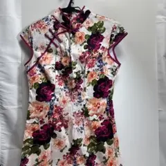 花柄 チャイナドレス Lサイズ