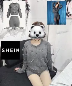 セットアップ 韓国ファッション SHEIN ニットセットアップ