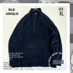 90s　OLDUNIQLO オールドユニクロ 紺タグ ハーフジップフリース XL